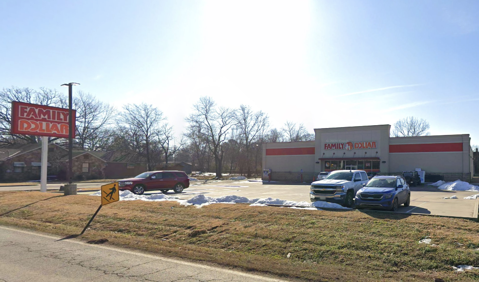 Family Dollar at 651 W. 2nd Street, Waldron, Arkansas. Bradford-selected Google Street View photograph; original attribution retained.